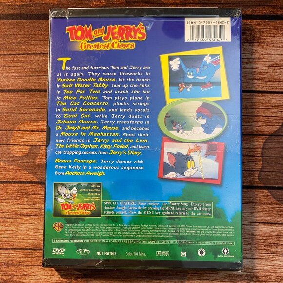 DVD - Tom and Jerry's Greatest Chases - Warner Bros - Sealed - Picture 2 of 4